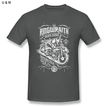 Hip-Hop Merch Black Rider Motociklų Klubo Marškinėliai Vyrams Marškinėliai Negabaritinių Medvilnės Spandex Įgulos Kaklo Marškinėliai Atsitiktinis Skaitmeniniai Direct Print