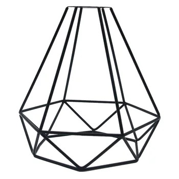 Kaimiškas Valstybės Diamond Konstrukcijos Metalo Šviesos Narve Guard – Dekoratyvinės Lempos Atspalvis Juoda