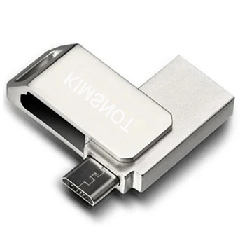 Kimsnot OTG USB Flash Drive 64GB 32GB 16GB 8GB Micro USB Metalo Mini Pen Ratai Didelės Spartos Pendrive Memory Stick Didmeninės