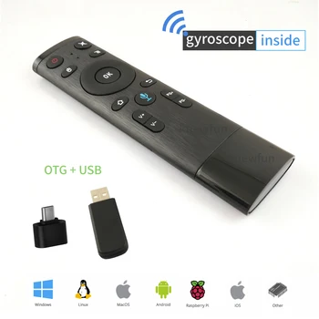 Knewfun Gyro Oro su Pele Mikrofonas,Universalus Plaukioja Nuotolinio Valdymo Pateikimo Android TV Box 