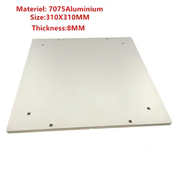Kokybės Varnas V2 BuildPlate / 310*310*8mm Aliuminio Plokštės / 7075 Aliuminio / Apdirbta
