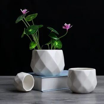 Kūrybinės Keramikos Diamond Geometrinis Vazonas Paprasta Sultingi Augalų Konteinerių Žalia Vazonai Maži Bonsai Puodai Namų Puošybai