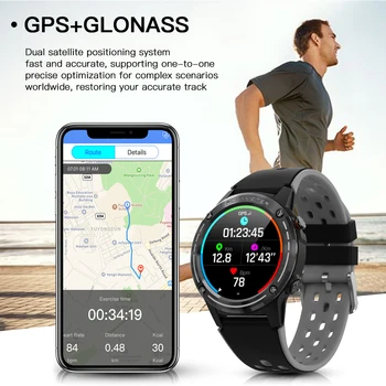 Lauke GPS Sporto Smartwatch Su Aukštimatis, Barometras, Kompasas Širdies ritmo Pedometer 