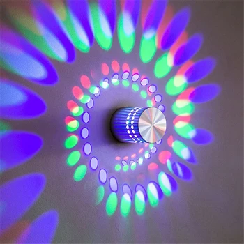 Led Siena šviesos šviestuvas 3W RGB Aliuminio sienos montuojamas Eilėje Miegamasis patalpų apšvietimas spalvinga naktį led šviesos diodų (led) laiptų šviesos