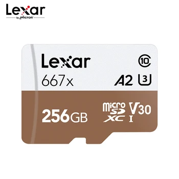Lexar 667x Profesinės Atminties Kortelę Iki 100MB/s Micro SD Kortelės C10 256 GB TF Kortele 128 GB Free Adapteris Drone Sportas vaizdo Kamera