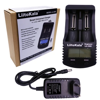 LiitoKala Lii-300 Digital 18650 26650 18350 10440 18500 carregador de bateria carregador Carregador Ekranas LCD teste de capacid