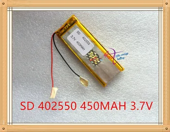 Litro energijos baterija 3,7 V ličio polimerų įkraunamą bateriją 402550 450mAh GPS navigatorius MP3, MP4, diktofonas