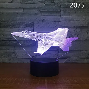 Lėktuvo Modelis USB 3D LED Nakties Šviesos Iliuzija Lampara Lėktuvo Vaikams Dovanų Lovos Miega Šviesos