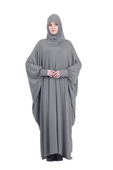Mados Musulmonų Moterų suknelė, hijab Pilnas draudimas Gobtuvu Abaja Ilgas, Maxi Suknelė Islamo Maldos Violetinė xxl