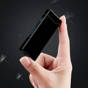 Mažas Touch Jutikliai USB Portable Įkrovimo Dvigubo Kampo Lengvesni Vėjo ir Fmaleless Encendedores Zine Metalų Lydinio, Isqueiro