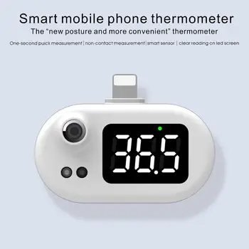 Mini Išmanųjį telefoną USB Skaitmeninis Termometras Thermopile Jutiklis Nešiojamų Ne-kreipkitės Kaktos Kūno Termometrą Suaugusiems Vaikams