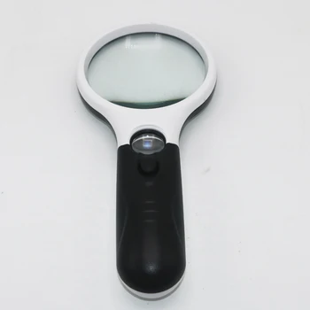 Mini Pocket Dvigubas Veidrodis Svarstymas 3 LED Šviesos 3X&45X Didinamojo Stiklo Objektyvas Kišeninis Mikroskopas Skaityti Papuošalai Loupe