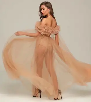 Moterų Žiemos Dress 2020 M Sexy Off Peties Rudos Spalvos Klostuotas Maxi Ilgas Dizainerio Mados Vakarą Šalis Suknelė Vestido
