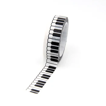 Naujas 10vnt/set 15MM*10M Pianino Mygtukai Baltos spalvos Washi Tape washi lipdukai 