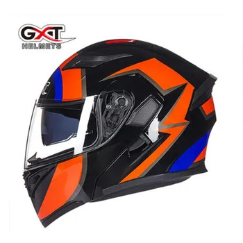 Naujas GXT Dvigubo objektyvo Apversti aukštyn motociklo šalmas ABS Riteris apsaugos įranga motokroso šalmai