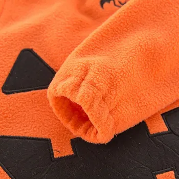 Nemokama Laivas Kūdikių drabužiai orange visą rankovėmis su gobtuvu helovinas orange moliūgų drabužių romper Inant Atostogų Dėvėti