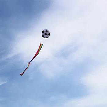 Nemokamas pristatymas futbolo minkštas jėgos aitvarų sportas vlieger ripstop nailono audinio aitvarai suaugusiems parasparnių aitvaras ritės windsock parašiutu
