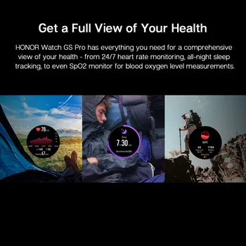 Pasaulinė Versija Garbę Žiūrėti GS Pro SmartWatch SpO2 Smartwatch Širdies ritmo Monitoringo 