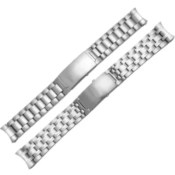 PEIYI 18mm Kokybės Nerūdijančio plieno watchbands sidabrinė apyrankė Pakeitimo metalo diržo Omega Seamaster serija žiūrėti grandinės