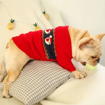 PETCIRCLE Pet Drabužiai prancūzijos Bulldogs Corgis Pugs Jaukus Dviejų turkiškas Drabužius Mažųjų ir Vidutinių Šunų Kalėdų Megztiniai