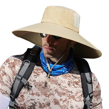 Platus Kraštų Kibiro Kepurę Kvėpuojantis Quick Dry Vyrai Moterys Boonie Hat Vasaros UV Apsauga Bžūp Pėsčiųjų Žvejybos Saulės Hatve