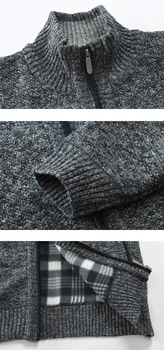 Rudenį ir žiemą naujas užsienio prekybos vyrų megztinis Pliušinis kailis sutirštės megztinis vyrų prarasti didelis megztinis kailis