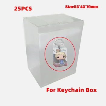 Ruitroliker 25PCS Lauke Raštas Atveju Skaidri Mova, Apsauga, Plastikiniai Funko Pop Kišenėje Keychain