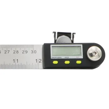 Shahe Elektroninių Goniometer Skaitmeninis Matlankis Kampo Ieškiklis Nerūdijančio Plieno Valdovas 300 mm Kampo Matuoklis Matavimo Įrankis