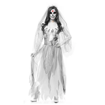 Siaubo Zombie Nuotakos Suknelė Siaubo Dvasios Nuotakos Suknelė Suaugusiųjų Halloween Kostiumai Moterims Išgalvotas Šaliai, Suknelės, Šukuosena Teroro