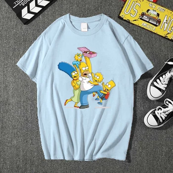 Simpsonai Homeras, Print T Shirt Bart Simpson Vyrų Simpson Šeimos t-shirt