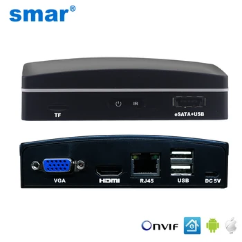 Smar Super Mini NVR 4CH 8CH Tinklo Diktofonas, VAIZDO NVR, Onvif H. 264 720P/960P/1080P IP Kameros palaikymo eSATA/TF/USB