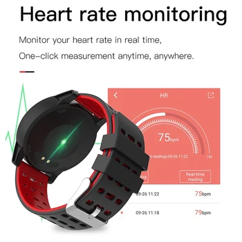 Smart Žiūrėti Spalvotas ekranas Kraujo Spaudimas, Širdies ritmo Monitorius Fitneso Apyrankę Tracker Pedometer Smartwatch 