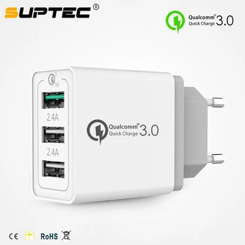 SUPTEC 3 Uoste Greitai Įkrauti QC 3.0 USB Sienos Kelionės Kroviklis, skirtas 