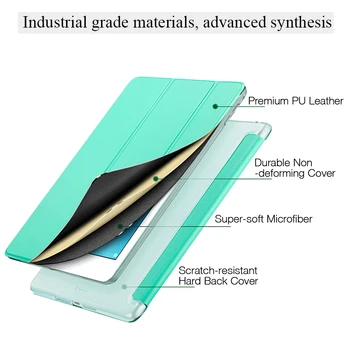 Tablet case for Samsung Galaxy Tab S6 Lite 10.4 2020 Odos Tri-fold apsauginė įvorė Sunku Padengti Ultra plonas SM-P610 / P615