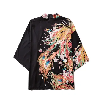 Tradicinis Japonijos Kimono Vintage Megztinis Samurajus Yukata кимоно японский стиль Vyras Moteris Aukštos kokybės Kasdien Street Wear