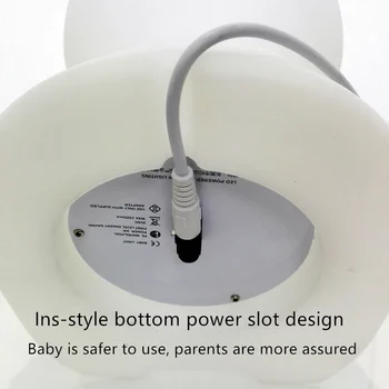 Triušis Zuikis Zuikis Kūdikių Lempos Naktį Šviesos Pritemdomi USB Lempa Kūrybos Animacinių filmų Gyvūnų Dovana Vaikams, Vaikų, Miegamojo, LED Stalo Lempa