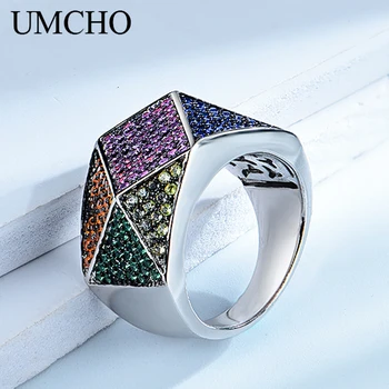 UMCHO Sukūrė Ypatingą Modelį 925 Sterlingas Sidabro Dizaino Žiedai Moterų Vestuvių Juostas Sužadėtuvių Dovana Fine Jewelry Dovanų Šalis