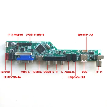 Už B140XW01 V8 V9 VB WLED LVDS 40Pin VGA, USB, AV RF 1366*768 T. V56 ekranas valdiklis ratai kortelę 14