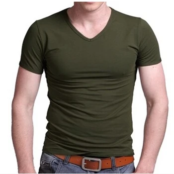Vasaros Modalinio ir medvilnės plius dydis plonas V-kaklo didelis dydis trumparankoviai marškinėliai didelio dydžio laisvi marškinėliai vyrams 6XL 5XL 4XL