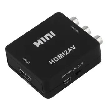 Viršų Pardavimo Mini 1080P HDMI Composite RCA Audio Video AV CVBS Konverteris Adapteris HDTV