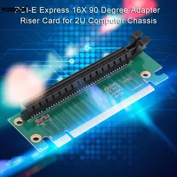 VODOOL PCI-E PCI Express 16X 90 Laipsnių Adapteris Stove Kortelę 2U Kompiuterio Atveju Važiuoklės PC Konverteris Plėtros Kortelę Komponentai