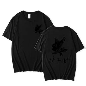 Vyriški Laisvalaikio Prašmatnus Vasaros trumparankoviai Top marškinėliai Lil Peeping Hip-hop ' o Atlikėjas Harajuku T-shirt Laisvas ir Įdomus Atspausdintas T-shirt