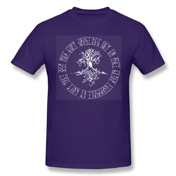 Yggdrasil - Skandinavų Gyvybės Medis T-Shirt Juokinga Tees O Kaklo Medvilnės Vikingų Drabužių Humoro Marškinėliai