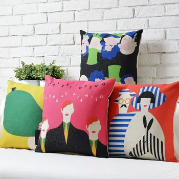 Šiuolaikinės Spalvos Abstraktaus Meno medvilnės Skalbiniai, pagalvės, pagalvėlės Aikštėje Užvalkalai Namų Dekoro sofos pagalvėlės