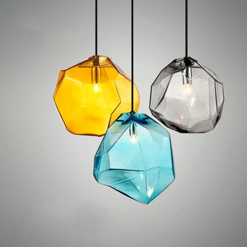 Šiuolaikinės Stiklo Kabo Šviesa Kristalų Spalvinga Hanglamp LED Šiaurės Ledo priedai veltiniams, vilna Lempa svetainė, Miegamasis, Virtuvė, Valgomasis