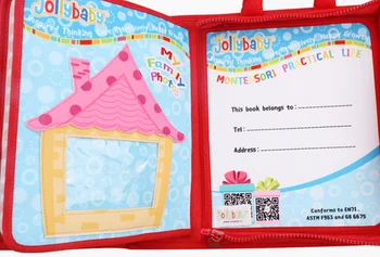 Žaislai 3D Montessori Knygos, Žaislai Kūdikiams Švietimo Naujas Gimęs Medžiaga Knyga Kūdikių Ankstyvojo Mokymosi Žvalgybos Žaislas